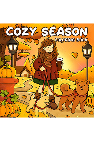 Choice MULTI COZY SEASON Coloring Book Stress Relief Educational Paperback Pa...