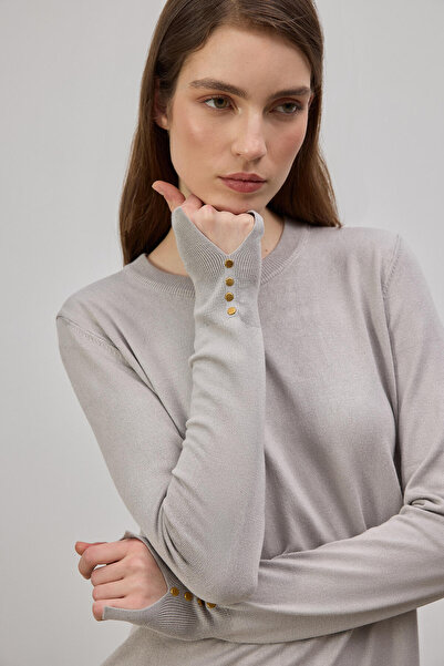 Touché Privé Crew Neck Cuffed Knit Sweater