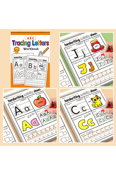Choice Letter workbook 32-Page A-Z Alphabet Tracing Book - Interactive ABC Wr...