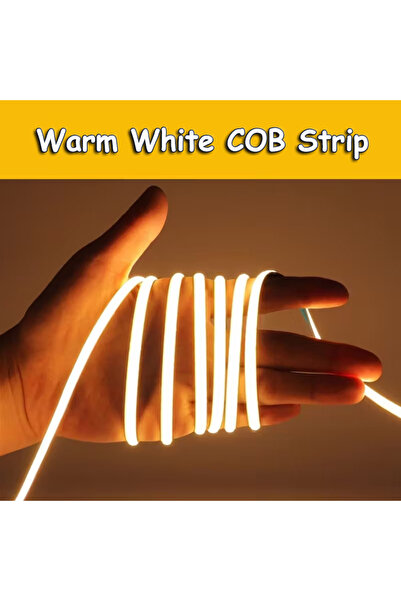 Choice 2m Warm White USB-Powered COB LED Strip Light 3mm Ultra-Thin Flexible ...