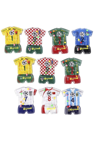 Choice Jersey 10Pcs Soccer Maze Game Table Football Puzzle Toy Handheld Footb...