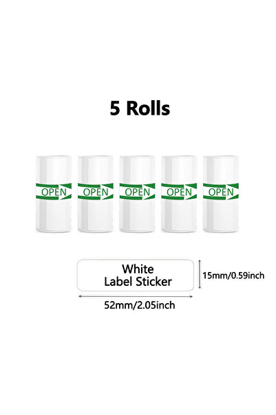 Choice1 5Rolls A Mini Sticker Printer Label - 5 Rolls 50x15mm Thermal Paper f...