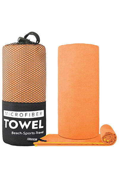 Choice منشفة سفر برتقالية اللون، مقاس 40×60 سم، قطعة واحدة، ماصة وسريعة الجفا...