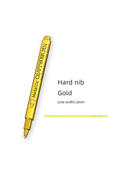 Choice Hard nib Gold 1Pcs 1-3Pcs Metallic Waterproof Permanent Marker Pens fo...