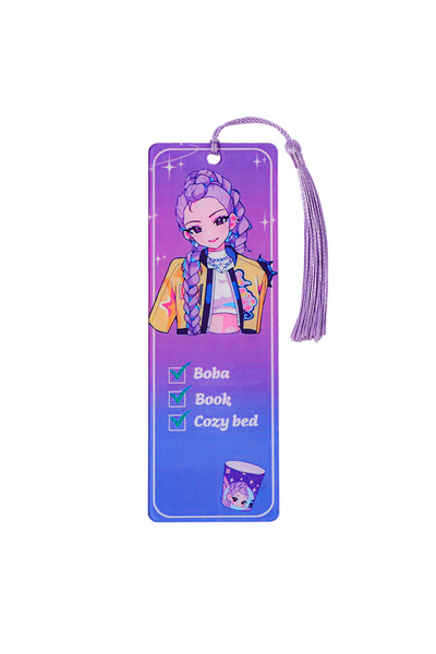 Choice SQ2603 Kpop "Demon Hunters" Acrylic Bookmarks with Tassels - Colorful ...