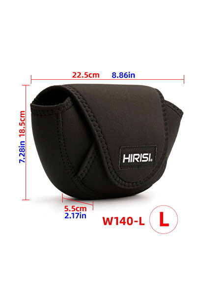 HIRISI حقيبة تخزين وغطاء واقٍ لبكرة صيد الكارب W140-L، حقيبة محمولة لمعدات الصيد