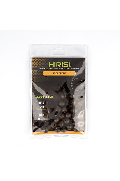 HIRISI خرزات صدمية لصيد الكارب، 8 مم، 20 قطعة، خرزات ناعمة مضادة للصدمات، أدو...