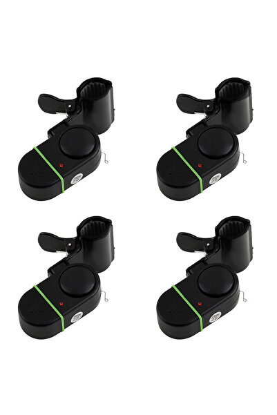 Choice 4 قطع منبه صيد السمك، تنبيه لعضة السمكة، جرس إنذار، مؤشر ضوئي LED، مشب...