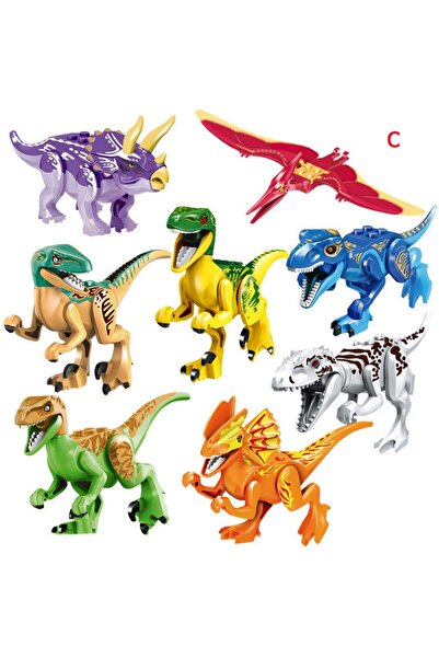Choice 77021(8PCS) 2025 Jurassic Dinosaurs Tyrannosaurus Rex Wyvern Velocirap...