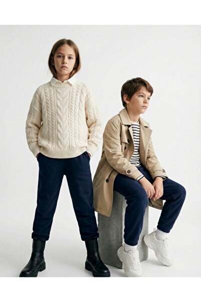 Kyex Kids Premium 100% Cotton 3 Thread Navy Blue Soft Textured Winter Childre...