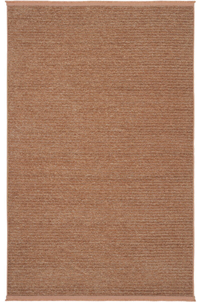 Cool Halı Marcos Taba Kahverengi Düz Renk Makinede Yıkanan Kaymaz Tabanlı Dok...