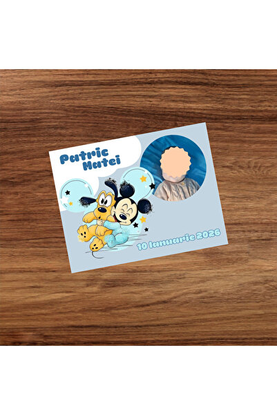 Aela.alc Magnet foto Marturie botez fetita sau baietel tematica bebe Set 15 buc