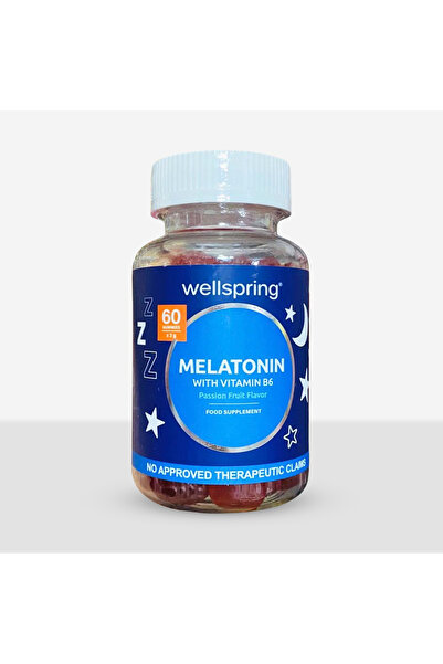 Wellspring Melatonin with Vitamin B6 Passion Fruit Flavor