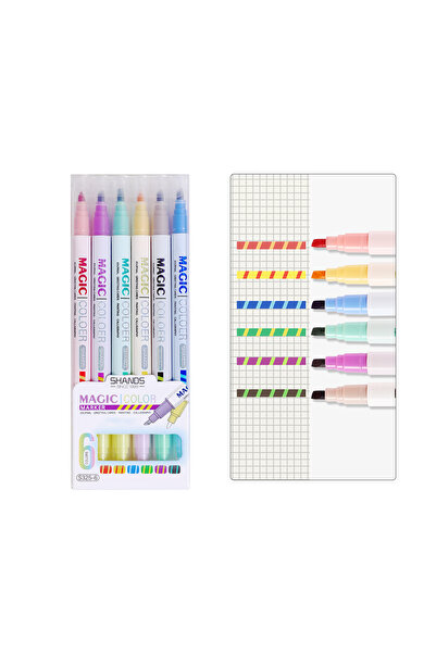 Choice 6pcs 12pcs Double Ended Color Changing Highlighter Pens, Magic Markers...