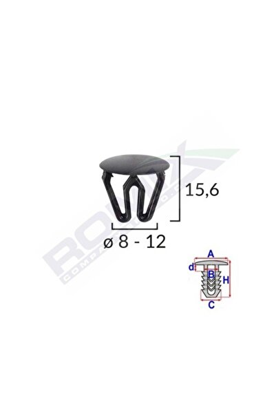 ROMİX Clips Universal Negru Set 25 Buc