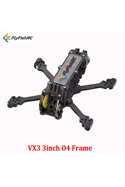 Choice3 إطار طائرة بدون طيار FlyFishRC VX3 O4 أسود، متوافق مع وحدة O4 الهوائي...