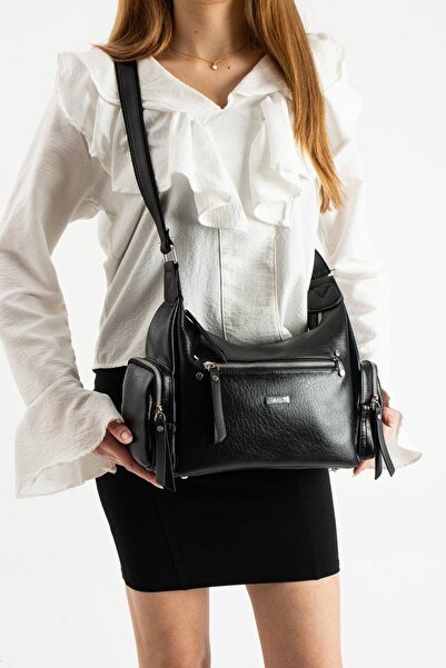 KIRASE Women's Quality Leather Shoulder and Shoulder Bag with Two Side Pocket...