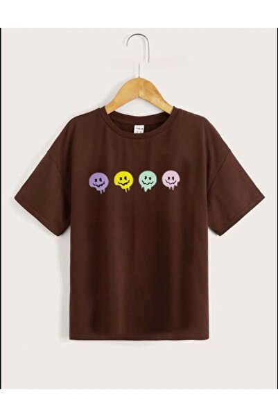 EYAX MODA Devojčina majica Štampano okrugla kragna