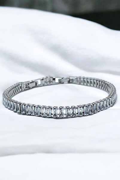 Luxe Loom Zarafetin Işıltısı Women's Silver Color Waterway Bracelet