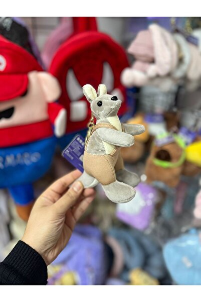 EyER Shoping Breloc cangur de calitate VIP de dimensiuni uriașe, maro