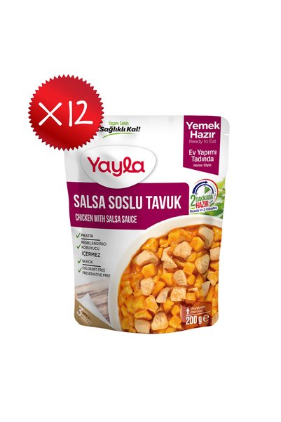Yayla Yemek Hazır Salsa Soslu Tavuk 200 gr x12