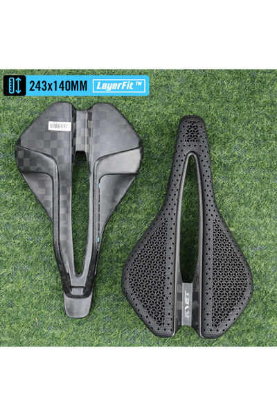 Choice سرج دراجة RYET مصنوع بالكامل من ألياف الكربون، مقاس 243 × 140 مم، ثلاث...