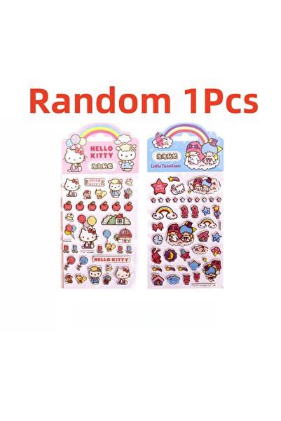 JOY TOP ملصق واحد عشوائي أصلي من سانريو لشخصية هيلو كيتي الكرتونية، لتزيين سج...