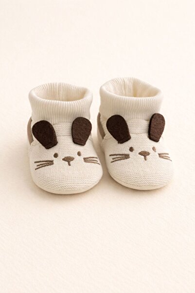 minissa baby kids Ekru Rengi Yumuşak Çoraplı Triko Patik Bebek Patik İlk Adım...