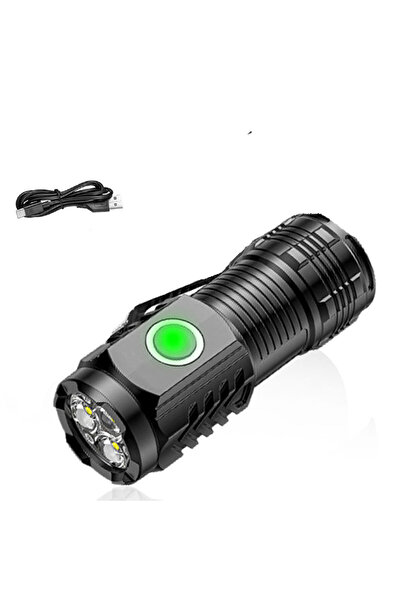 Heinast مصباح يدوي صغير محمول فائق السطوع مزود بمشبك، قابل لإعادة الشحن، مقاو...