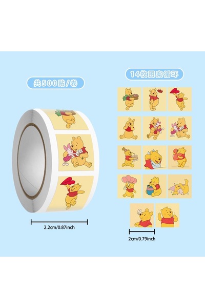 Choice 500 قطعة من ملصقات ويني ذا بوه الكرتونية فائقة الجمال، مقاومة للماء، ع...