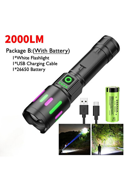 Choice S615 Powerful Flashlight 20W High Lumens Rechargeable Led Flashlight Z...
