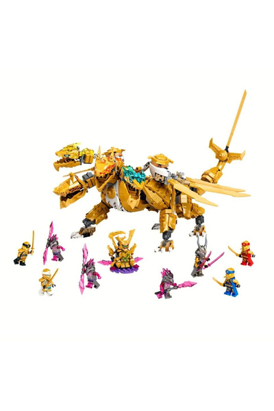 Choice 989 قطعة بدون صندوق، لعبة بناء ميكا التنين الذهبي ذو الرؤوس الأربعة من...