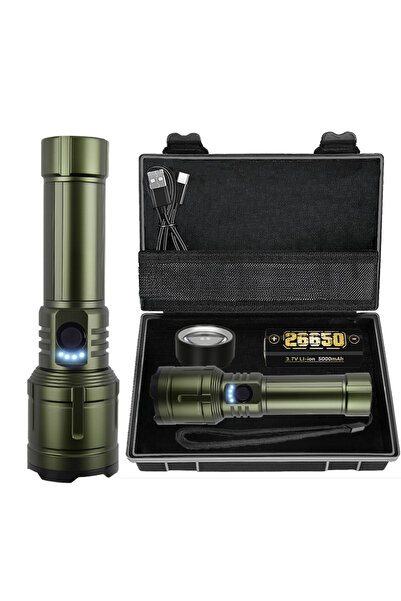 XIWANGFIRE قائمة محتويات عبوة ZOOM Green: مصباح يدوي فائق القوة، مصباح يدوي م...