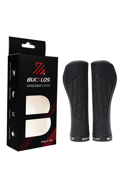 BUCKLOS BLACK Bicycle Handlebar Grip Cover Ergonomic MTB Cuffs Anti-Slip Moun...