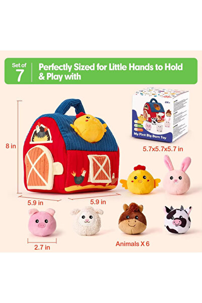 Choice ألعاب مزرعة مع صندوق للأطفال من 6 إلى 12 شهرًا - حظيرة مفاجآت، حيوانات...
