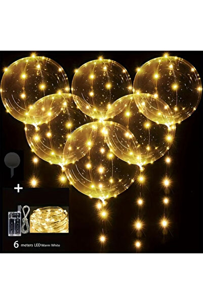 Choice 20cm Clear 6set Transparent Led Balloons Light Up Balloons With Light ...