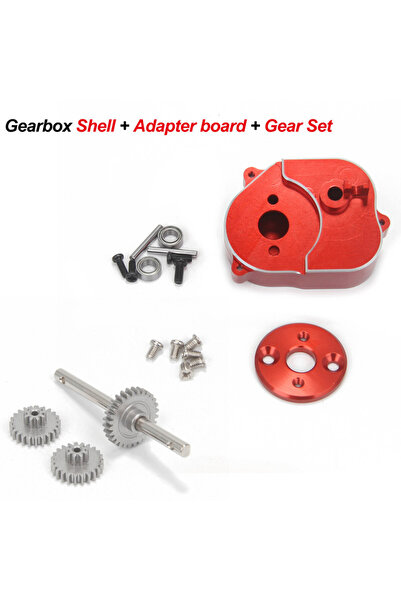 Choice علبة تروس معدنية بالكامل حمراء اللون لسيارات التحكم عن بعد بمقياس 1/12...