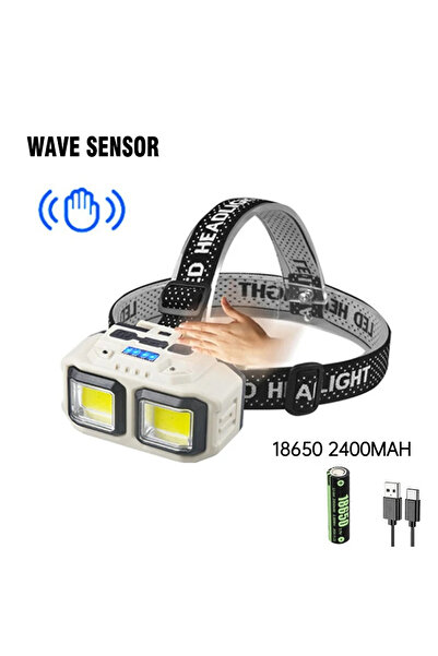 choice2 Choice SENSOR-2400MAH Powerful LED Headlamp COB Induction Rechargeabl...