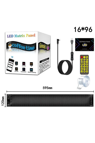 Choice 16x96 LEDs 5V Bluetooth App Control Flexible LED Matrix Pixel Panel Li...