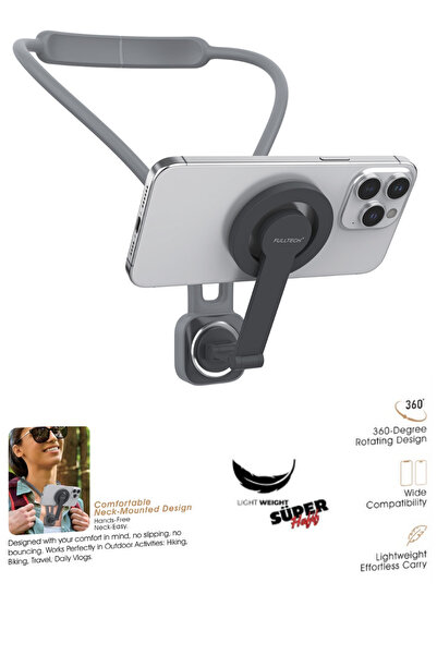 Sarftech Ergonomik Süper Hafif Boyun Askılı Manyetik Mıknatıslı Telefon Tutuc...