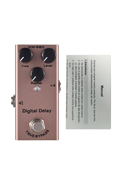 Choice Brown Guitar Effects Pedal Digital Delay with True Bypass Time//Repeat...