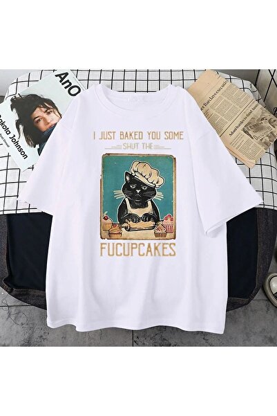 Gollinger Μπλουζάκι Chef Cat Graphic Printed Μαύρο Oversize