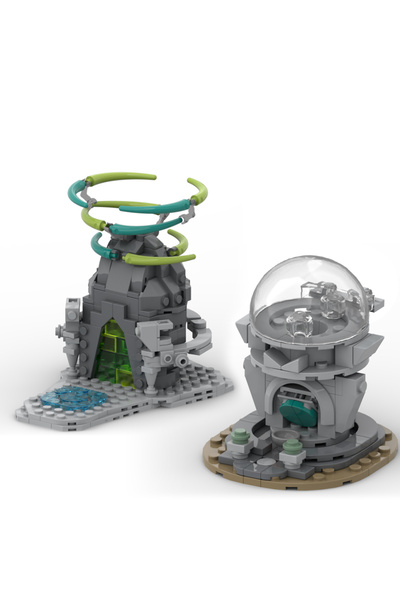 Choice C9664-351P لعبة بناء وتجميع "دموع مملكة المعبد" (MOC)، ألعاب إبداعية ي...