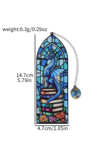 Choice Dragon Bookmark Stained Glass Fantasy Fourth Wing Dragon Bookmark Drag...