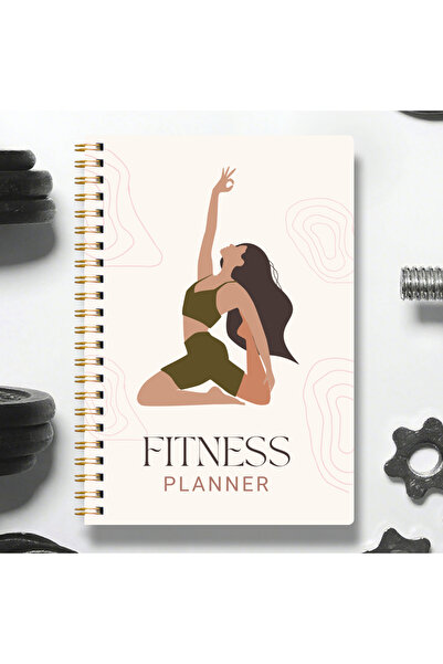 Choice light pink A5 Fitness Planner Workout Journal, Yoga Girl Cover, Spiral...