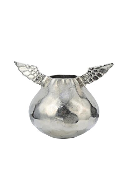 Vitale Silver Decorative Winged Vase 30*11*21 cm Ak.Iu0344