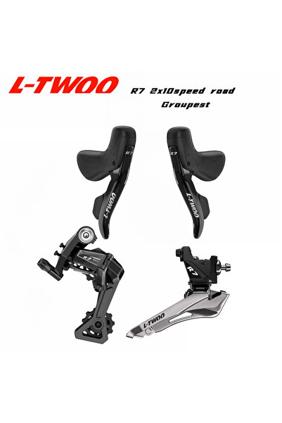 l-twoo دراجة طريق R7، مجموعة تروس R7 ذات 10 سرعات، ذراع تغيير سرعات يمين/يسار...