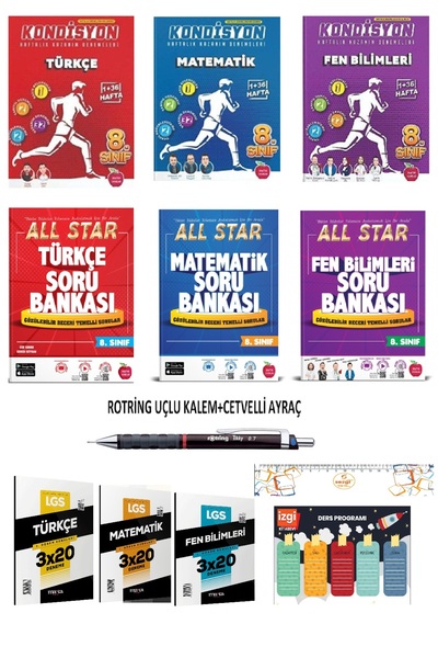 Newton Yayınları 8.Sınıf Kondisyon-All Star Türkçe Matematik ve Fen Bilimleri...