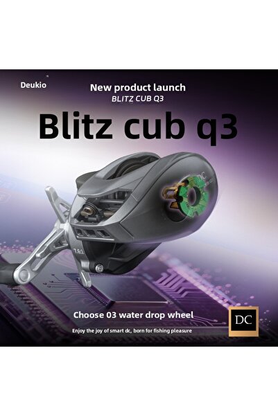 Choice1 بكرة صيد Q3 Water Drop لليد اليسرى، هيكل من ألياف الكربون، فرامل إلكت...