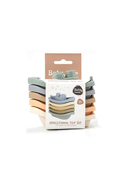 Choice مجموعة واحدة من 5 ألعاب قوارب قابلة للتكديس، ألعاب عوامة لحوض الاستحما...